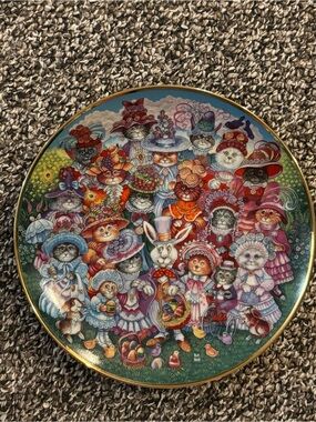 "Easter Purrade" Collectible Plate - Bill Bell's Holiday Cats Plate - Easter